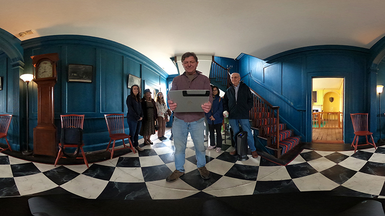 CS Professor Anthony Scarlatos at the Rock Hall Museum in Hempstead.