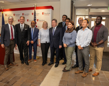 Senator Gillibrand with Stony Brook faculty and students