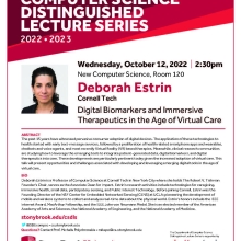 Distinguished Lecture with Deborah Estrin, Cornell Tech