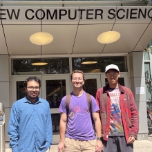 Students in front of the Computer Science Building