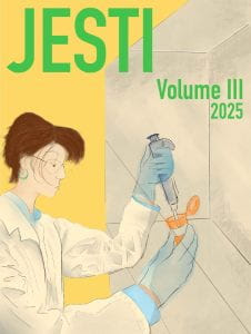 cover of JESTI  journal volume 3, featuring a woman in a white lab coat using a pipette.